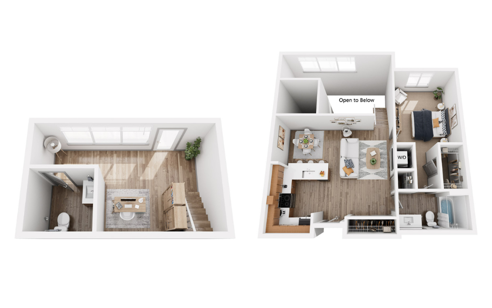 Live Work 2 - Renovated - 1 bedroom floorplan layout with 1 bathroom and 924 square feet