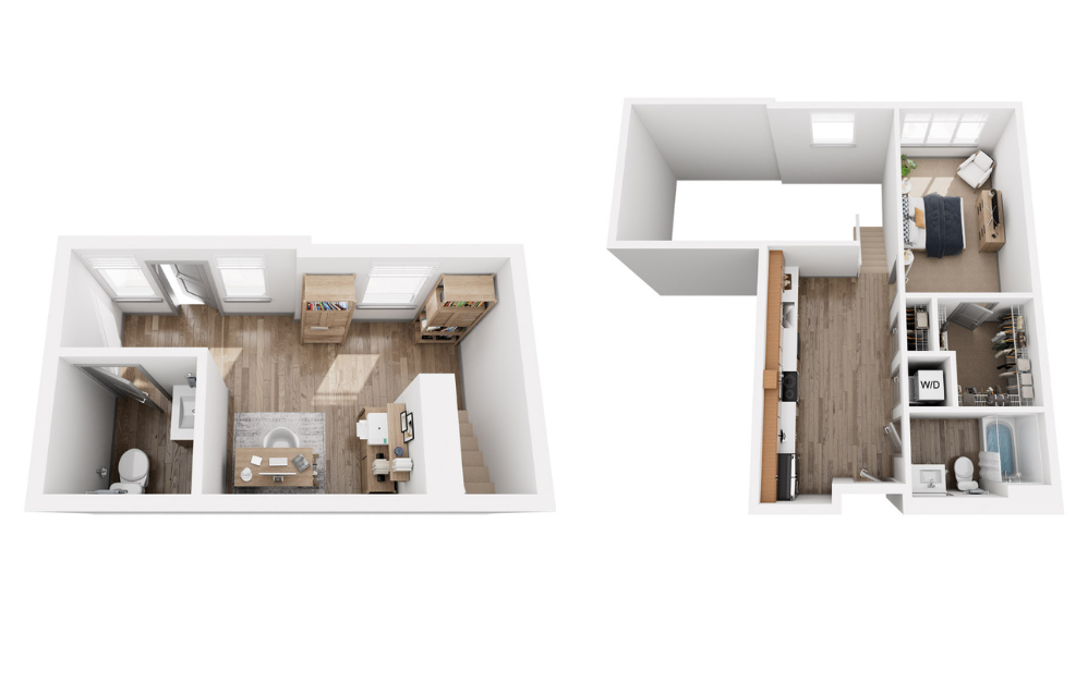 Live Work 1 - Classic - 1 bedroom floorplan layout with 1 bathroom and 765 square feet
